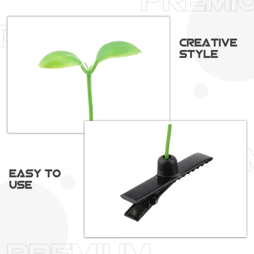 Miniatura 5 de 40 pinzas para el pelo de brotes de frijol, horquilla de pelo de plantas verdes, horquilla de guisante, pasador de cabello, pasador de hierba lindo