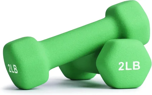 Miniatura 52 de Portzon Mancuernas de neopreno con agarre antideslizante para ejercicio de entrenamiento corporal total y tonificación muscular, compatible con 2