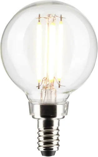 Miniatura 5 de Satco Bombilla LED E12 de 4 W, 2700 K, clasificación de 15000 horas, regulable