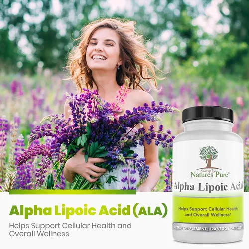 Miniatura 4 de Simply Nature's Pure - Ácido alfa lipoico 600 mg, 120 cápsulas vegetarianas, RLA R-LA R-lipoico S-lipoico, ALA, ácido tióctico, 4 meses de suministro