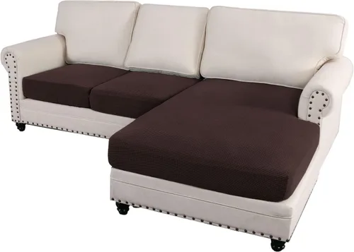 Miniatura 51 de ADPON Fundas de sofá modular, funda de cojín para sofá o sillón en forma de L, funda separada para sofá seccional izquierdo o derecho (1 diván, gris)