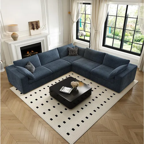 Miniatura 33 de LoveSeat Cloud Couch Sofá Seccional Modular para Sala de Estar, Sofá Moderno con Asiento Profundo, Sofá de 2 Plazas Sin Huesos con Otomana, Cómodos