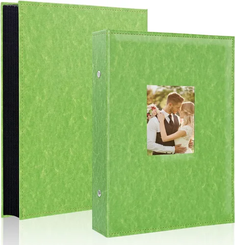 Miniatura 2 de Artmag Álbum de fotos de 4 x 6 pulgadas, 300 fotos, gran capacidad para bodas, familia, cubierta de cuero, álbumes de fotos con capacidad para 300