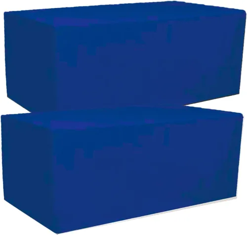 Miniatura 8 de Paquete de 2 manteles rectangulares ajustables de poliéster de 8 pies de largo x 30 pulgadas de ancho x 30 pulgadas de alto, para banquete de boda