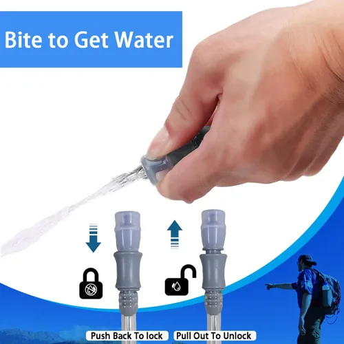 Miniatura 4 de HEIKLN Bolsa de hidratación de 1.5L-2L-3L, depósito de agua a prueba de fugas, sin BPA, bolsa de almacenamiento de agua militar, bolsa de 3L blanco
