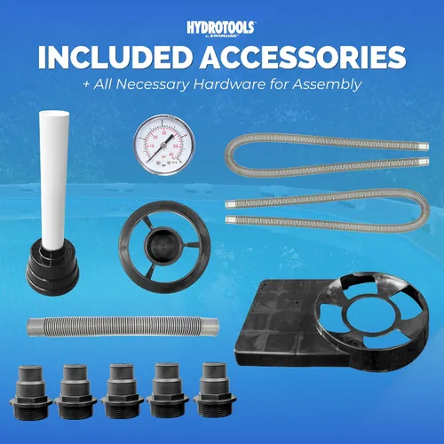 Miniatura 8 de Swimline Hydrotools Bomba de filtro de arena para piscina de 12 pulgadas para piscinas elevadas y enterradas Intex Bestway Sistema completo de 1/3