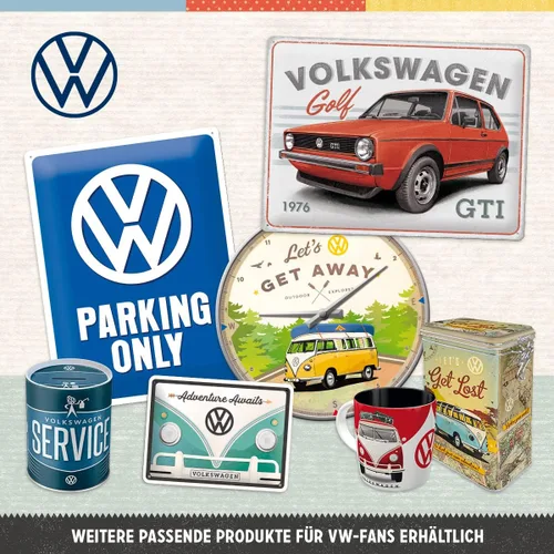 Miniatura 4 de Nostalgic-Art Letrero de hojalata retro, 7.9 x 11.8 pulgadas, VW Bulli – Playa – Idea de regalo de autobús VW, producto oficial de licencia (OLP)
