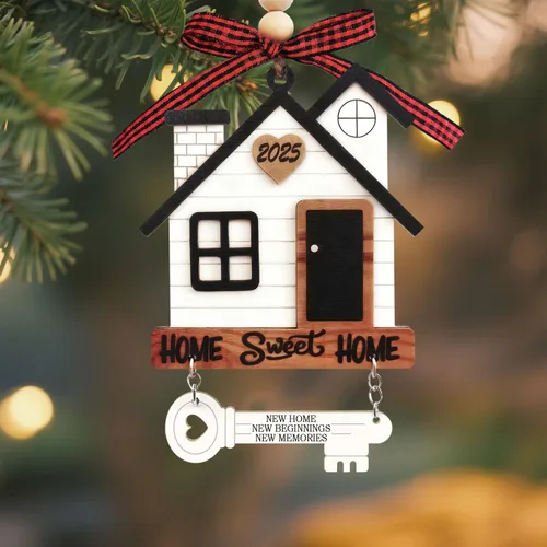 Miniatura 9 de 2026 New Home Ornament, Wooden New House New Beginning Ornament Housewarming Gifts for New Home, New House Presents for Women Couple, Ideal New