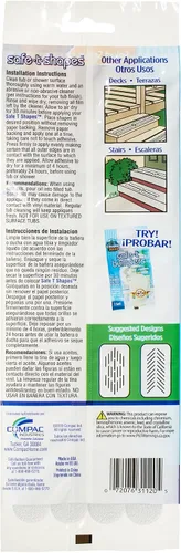 Miniatura 2 de Compac Select - Tiras en T seguras, apliques funcionales de baño para bañeras y duchas, calcomanías de baño antideslizantes para mantener a