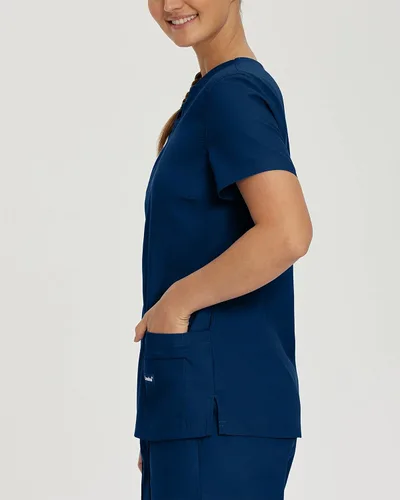 Miniatura 2 de Landau Essentials 8111 - Camiseta médica con cuello en V y 4 bolsillos para mujer