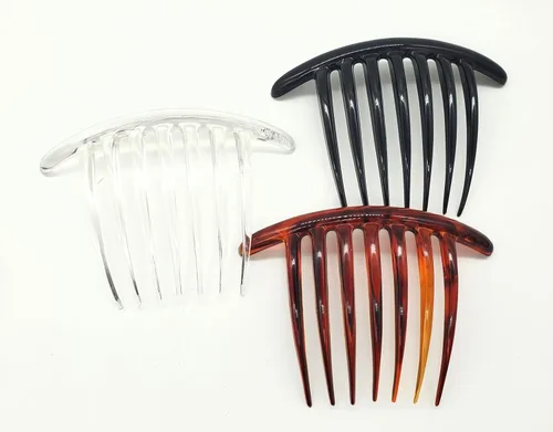 Miniatura 6 de Good Hair Days Peine giratorio francés – Peine curvado de 7 dientes para elegantes updos, joyería nupcial y accesorios para horquillas