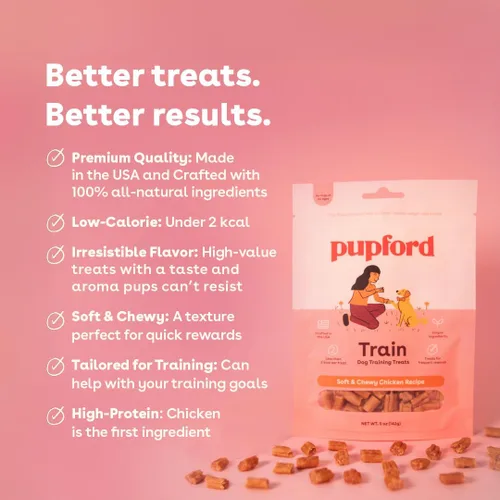 Miniatura 2 de Pupford Golosinas de entrenamiento suaves y masticables para perros y cachorros (pollo, 5 onzas)