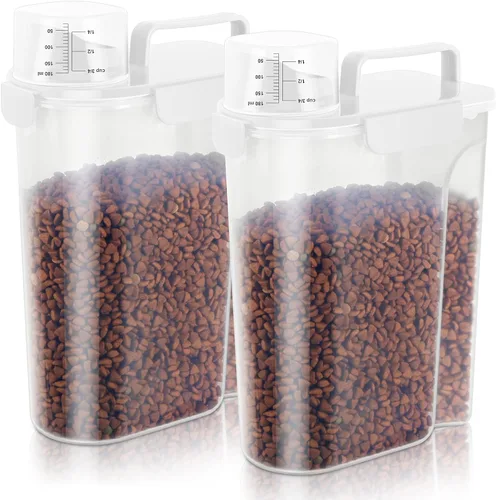 Miniatura 9 de LEAWALK Recipiente hermético de almacenamiento de alimentos para perros y gatos de 5 libras con boquilla grande mejorada, sin BPA, recipientes