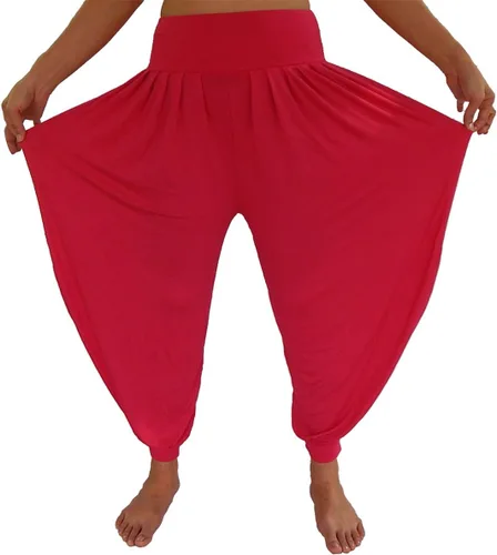 Miniatura 16 de Lovely Creations Pantalones holgados con cintura elástica y harem Aladdin para mujer