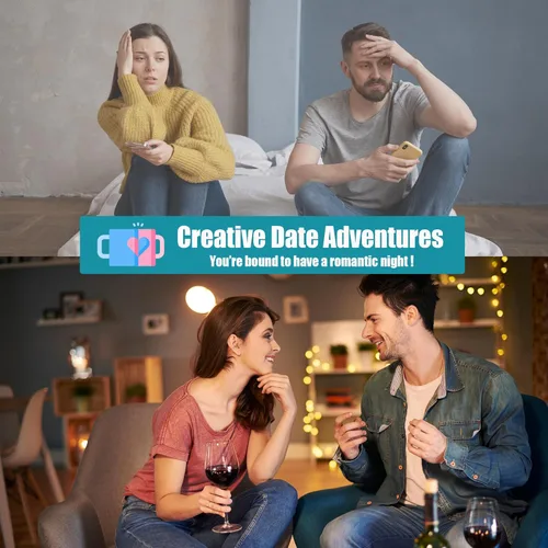 Miniatura 6 de HIONXMGA 60+ Cápsula Sorpresa Ideas para una cita nocturna en una botella, Selección aleatoria y despliega actividades románticas para parejas