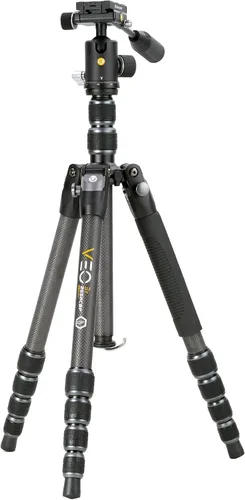 Miniatura 13 de Vanguard VEO3T204ABP Trípode de viaje de aluminio con cabeza de bola, mango extraíble y zapata rápida con soporte integrado para teléfono inteligente
