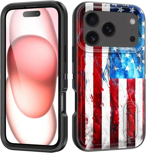 Miniatura 109 de Funda para iPhone Air con soporte integrado, a prueba de golpes, polvo y caídas, 3 capas, grado militar, funda protectora para iPhone Air de 6.5
