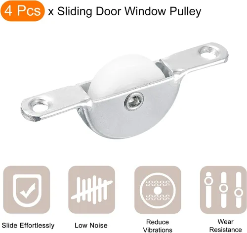 Miniatura 3 de uxcell Ruedas de rodillo de nailon para puerta corrediza de 0.98 pulgadas (0.984 in), para puerta mosquitera, armario, armario, armario, 4