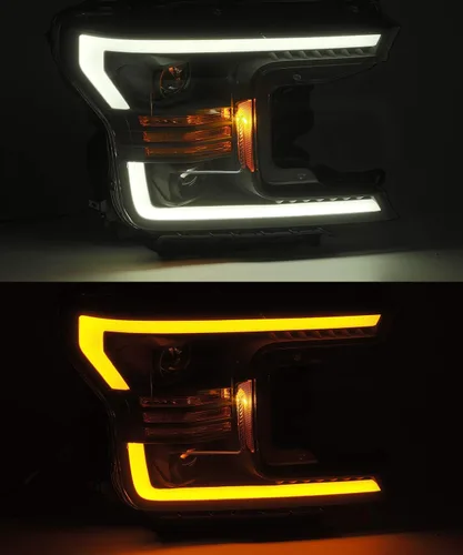 Miniatura 4 de AlphaRex Faros delanteros negros de la serie PRO para Ford F-150 2018-2020 Negro (AXHL-FF18-PPT-B-A)