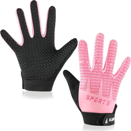 Guantes de ciclismo deportivos para niños, antideslizantes, para niños y niñas, guantes de pesca para niños, ciclismo, escalada, equitación,