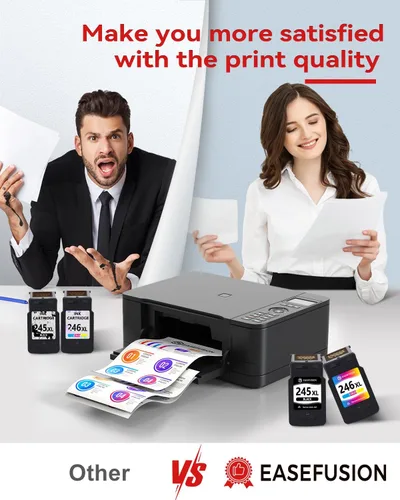 Miniatura 5 de EaseFusion 245XL 246XL Combo Pack de repuesto para cartuchos de tinta negra de Canon Ink 245 246 PG-245 XL PG-245XL para impresoras Canon Pixma