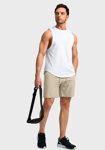 Miniatura 6 de Men's Running Shorts with Zipper Pockets 7 Inch Lightweight Quick Dry Gym Workout Athletic Shorts for Men