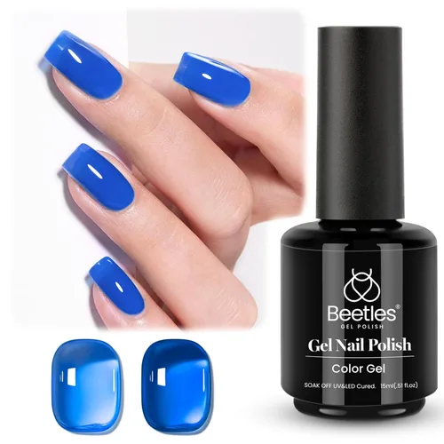 Miniatura 163 de Beetles - Esmalte de uñas de gel verde luminoso que brilla en la oscuridad, esmalte de uñas de gel que se absorbe con lámpara LED UV, arte de uñas