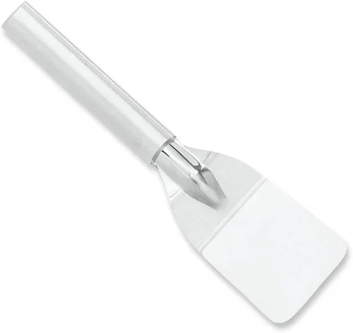 Rada Cubiertos Mini Servidor de postre 7-1/2 pulgadas de acero inoxidable pequeña espátula con aluminio, mango plateado