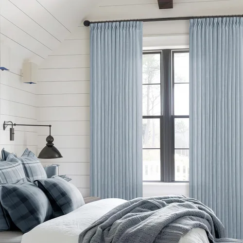 Miniatura 227 de Cortinas de lino natural con pliegues fruncidos de 120 pulgadas de largo para sala de estar, cortinas plisadas con ganchos y lengüeta trasera