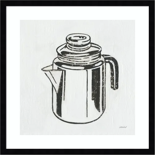 Miniatura 6 de Amanti Art Lienzo decorativo para pared enmarcado de 24 x 24 pulgadas, cafetera retro (cocina) por Kathrine Lovell, arte de pared de cocina
