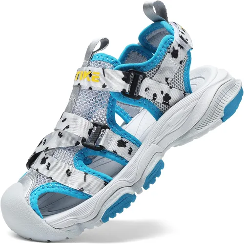 JMFCHI Sandalias deportivas de verano para niños y niñas, sandalias de punta cerrada para exteriores, zapatos atléticos para agua, sandalias para
