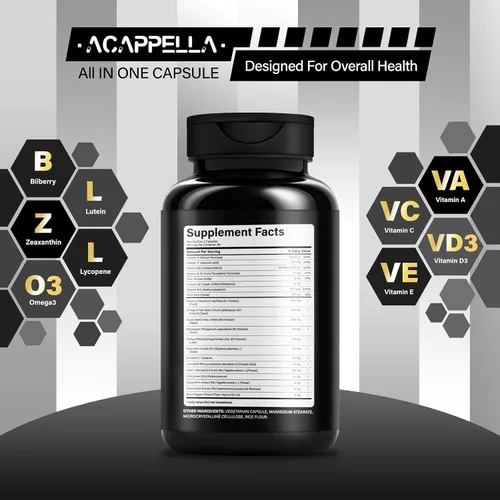 Miniatura 2 de ACAPPELLA Suplementos de luteína y zeaxantina con cápsula de extracto de semilla de uva y cápsula de extracto de semilla de uva Cápsulas
