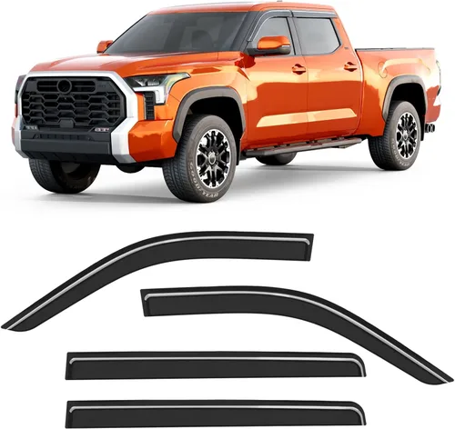 Miniatura 20 de Protectores de lluvia aptos para Dodge Ram 1500 2009-2024, Ram 2500 y 3500 2010-2025, deflectores de lluvia extragruesos para ventana, viseras