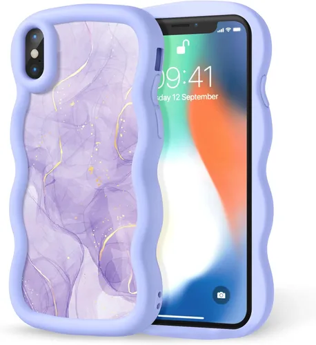 Miniatura 32 de Compatible con iPhone SE/8/7 Funda para Mujeres y Niñas, Marco Ondulado Rizado con Patrón Lindo, Estética Delgada Suave Silicona TPU Parachoques