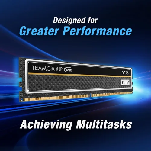 Miniatura 2 de TEAMGROUP Elite Plus DDR5 32 GB (2 x 16 GB) 6400 MHz PC5-51200 CL52 sin búfer sin ECC 1.1V UDIMM 288 pines Módulo de memoria de escritorio Ram Canal