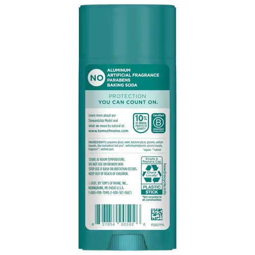 Miniatura 3 de Tom's of Maine Clean Coast - Desodorante natural para hombres y mujeres, sin aluminio, 3.25 onzas (paquete de 2)