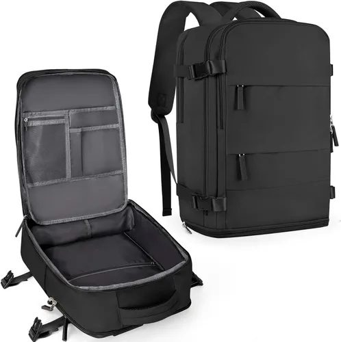 Miniatura 61 de coowoz Mochila grande de viaje para mujeres y hombres, mochila de transporte, mochila para senderismo impermeable, mochila deportiva para Rosa