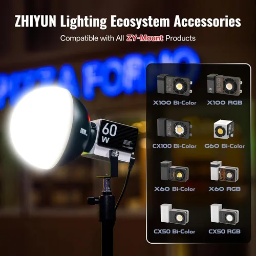 Miniatura 2 de ZHIYUN Mini Dome Difusor Softbox Montaje ZY [Oficial] Plegable Rápido Configuración Rápida con Difusores/Rejilla de Panal Compatible con Serie X100