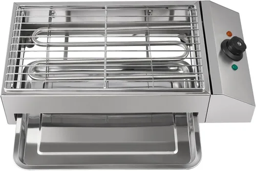 Parrilla eléctrica para barbacoa de 1800 W, para uso comercial y doméstico, de acero inoxidable, portátil, sin humo, para equipos de barbacoa para