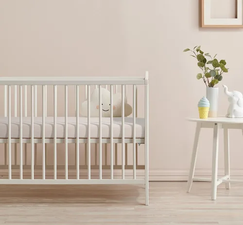 Miniatura 6 de Meracorallo Sábana bajera ajustable de muselina para cuna, suave y transpirable, para colchones estándar para cuna y niños pequeños (niebla)