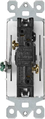 Miniatura 9 de Maxxima Interruptor decorativo de pared de 3 vías/un solo polo, 15 A de encendido/apagado suave al tacto, blanco, reemplazo de interruptor de pared