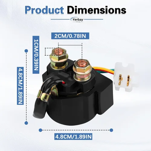 Miniatura 2 de Relé solenoide de arranque para Yamaha YFM350 Warrior 350 1987-2004 Big Bear 350 1987-1999 Moto-4 350 1985-1989 Wolverine 350 1996-2005