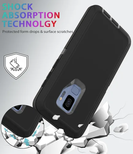 Miniatura 2 de Funda protectora resistente para Samsung Galaxy S9, a prueba de golpes, resistente a las caídas, Galaxy S9 Csae, 5.8 pulgadas (negro/gris)
