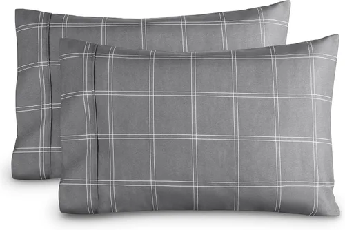 Miniatura 62 de Bare Home Juego de 2 fundas de almohada de microfibra de tamaño estándar, fundas de almohada refrescantes, doble cepillado, fácil cuidado, cierre