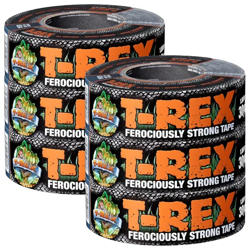 Miniatura 14 de T-REX Cinta adhesiva extra ancha con respaldo resistente a los rayos UV y resistente al agua para reparaciones ferozmente fuertes, 2.83 pulgadas x