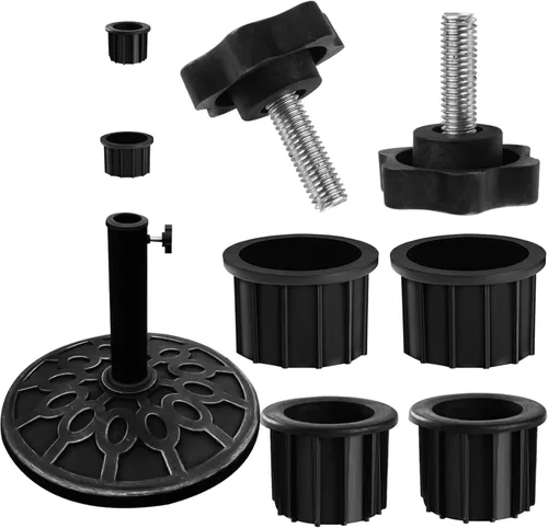 6 piezas de repuesto para base de paraguas, piezas de repuesto para base de sombrilla de patio, cubierta de enchufe para anillo de agujero de 6