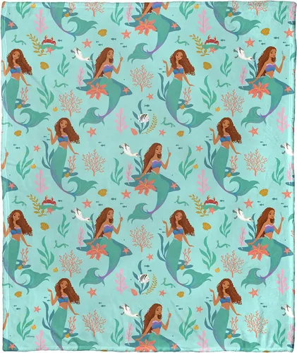 Miniatura 9 de Northwest Little Mermaid/Ariel - Manta de seda táctil, 50 x 60 pulgadas, Hijas Tritón