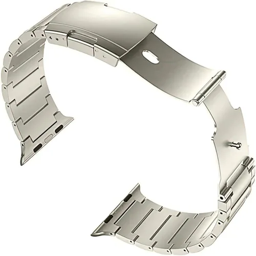 Miniatura 3 de Titanium Watch Band,Metal Strap Bracelet with Tortoise Buckle,for Apple Watch Series 11/10/9/8/7,Ultra 3/2/1,SE 3/2/1 [2025] A-titanio.