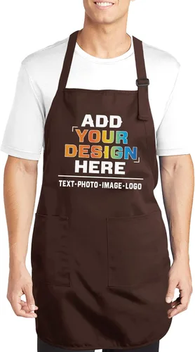 Miniatura 14 de NACRE APPAREL Delantal de parrilla personalizado para hombres y mujeres, añade tu diseño de logotipo, diseño de foto, delantal de chef personalizado