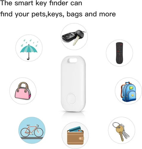 Miniatura 5 de Paquete de 2 buscadores de llaves, rastreador Bluetooth inteligente, buscador de artículos, funciona con Apple Find My Item Locator Dispositivo Negro